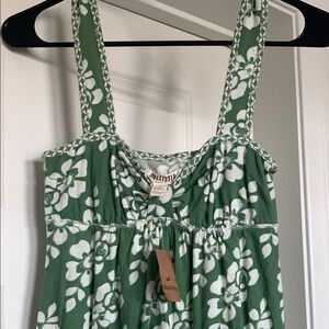 Hollister Green Floral Shirt Dress